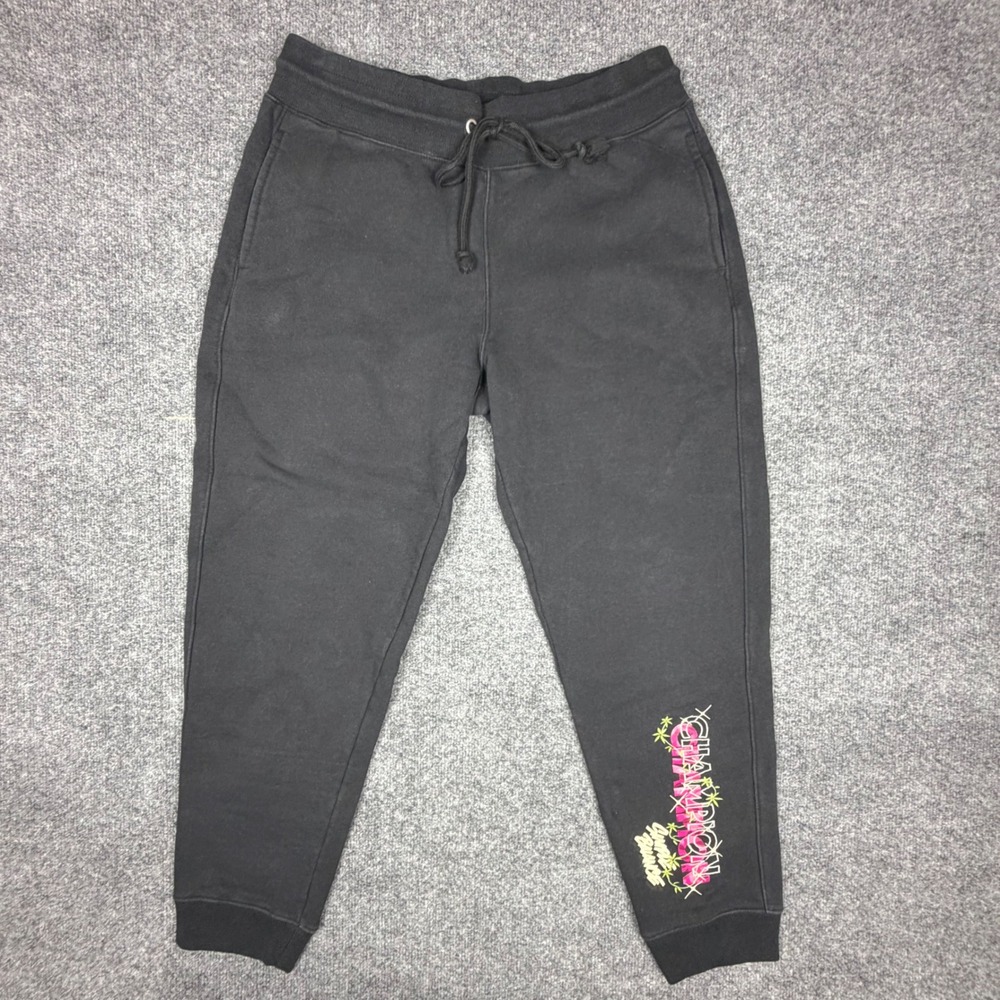 Champion Reverse‎ Weave Black Sweatpants Summer Balance Embroidered Mens Large